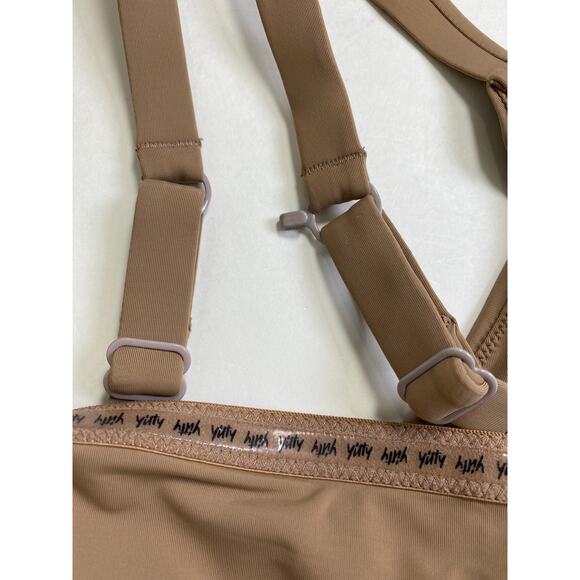 Yitty X Fabletics Smoothed Reality Plunge Bra Size 4X Moody Taupe Padded Sides - Picture 7 of 11